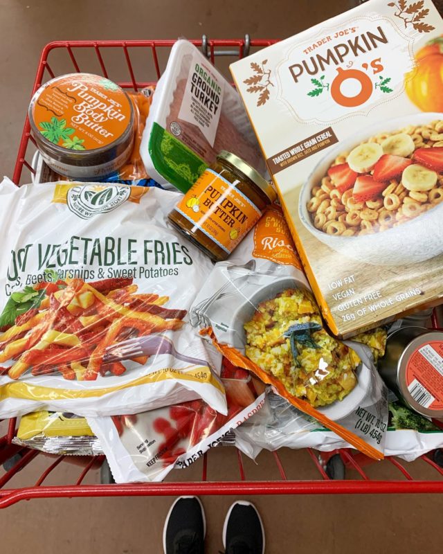 It’s that time of year 🍂🍁 for ALLL the pumpkin and fall treats at TJ’s. This is my haul 🛒 from earlier today. Swipe & see below for a few of my fave finds:

• Fall scented candles: $3.99/ea
• Pumpkin butter: $2.29
• Riced cauliflower & butternut squash risotto: $3.69
• Pumpkin o’s: $2.49

What are your favorite fall TJ’s products?